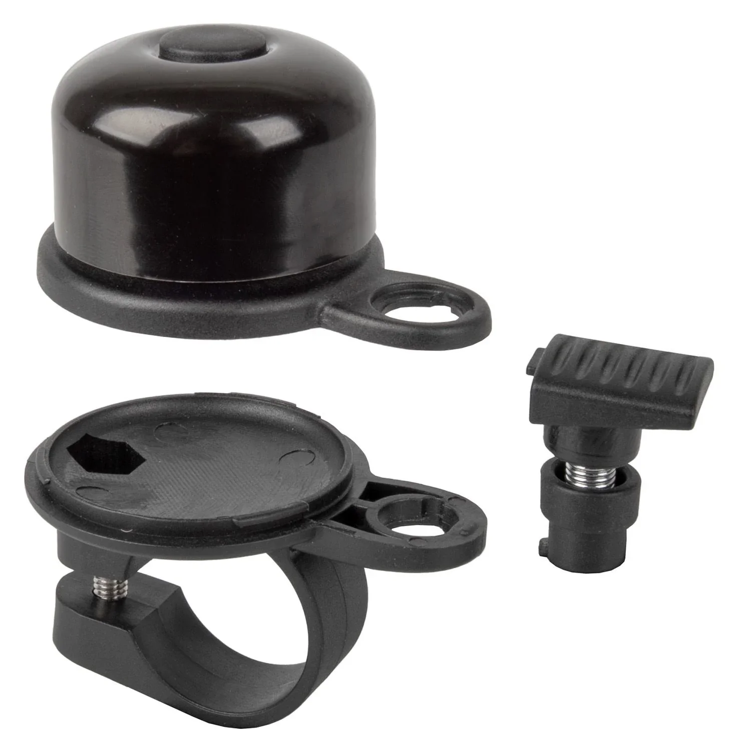 Airbell fietsbel met Airtag houder ø31.8mm – Zwart