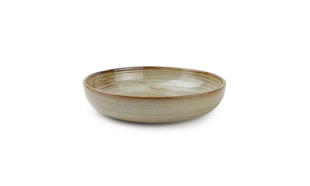 Diep Bord, Beige, Ø22 x H:4,5 cm – Escura (Set van 8)