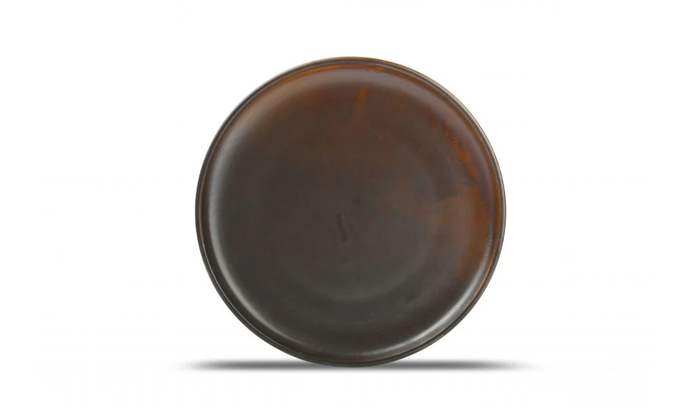 Bord, Donkerbruin,  Ø26xH:2,5 cm – Escura (Set van 6)