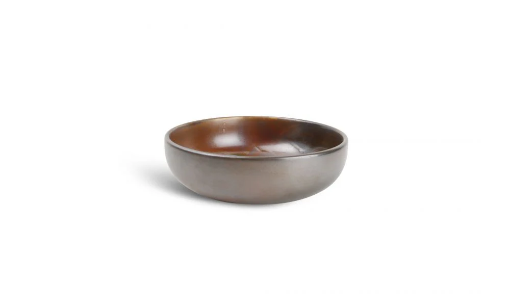 Diep bord, Roestbruin, Ø20 x H:6,5cm – Escura (Set van 4)