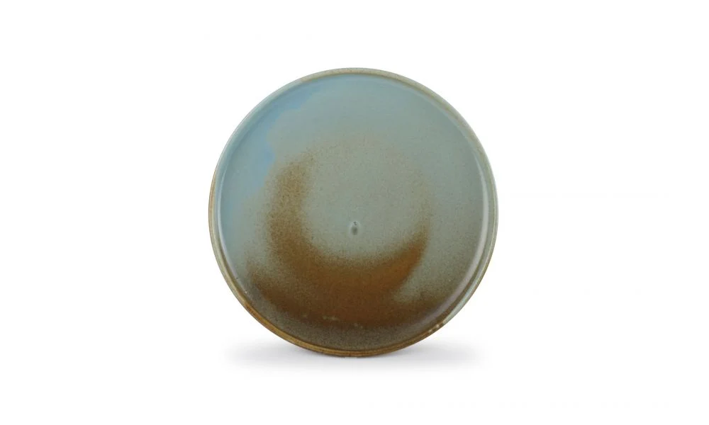 Bord, Bruingroen, Ø28,5 cm – Escura (Set van 6)
