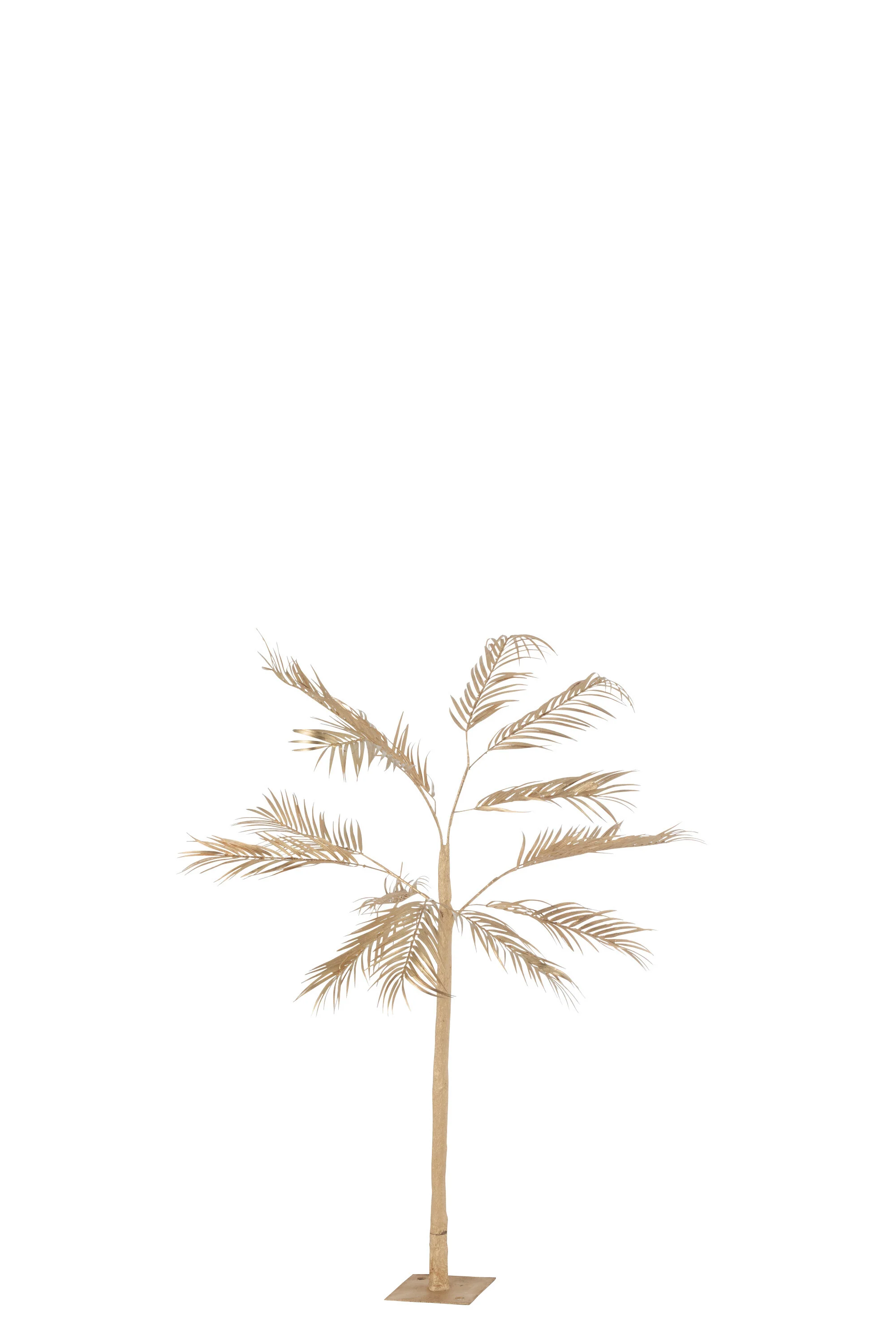 J-Line boom Palm Bladeren 1 Stam – metaal – goud – small