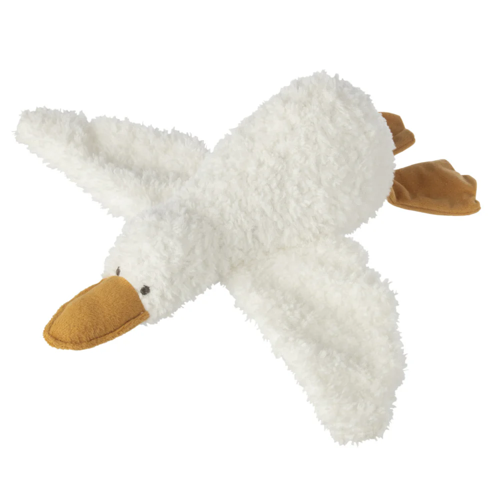 J-Line knuffelbeer Eend Slapend – polyester – wit/geel
