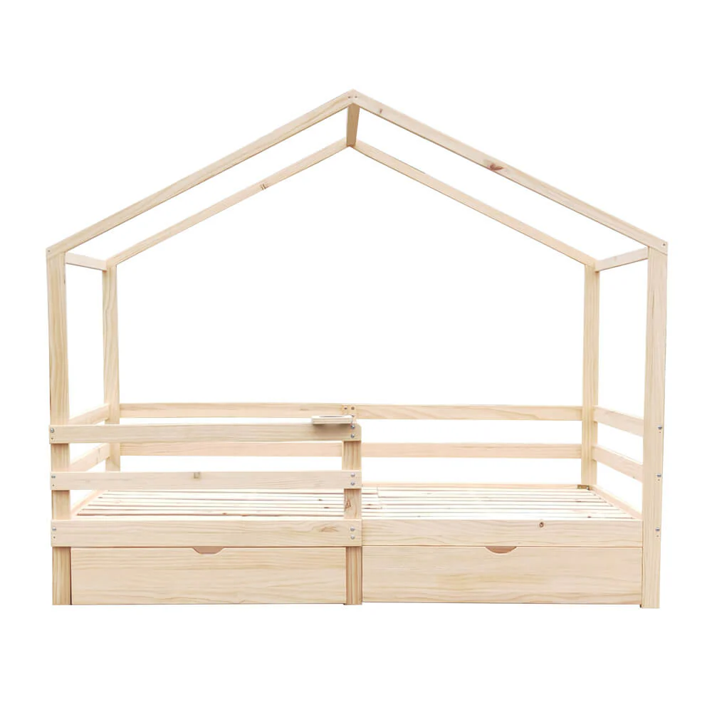 Home Deluxe Kinderbed WOLKENLAND Naturel Met Lades