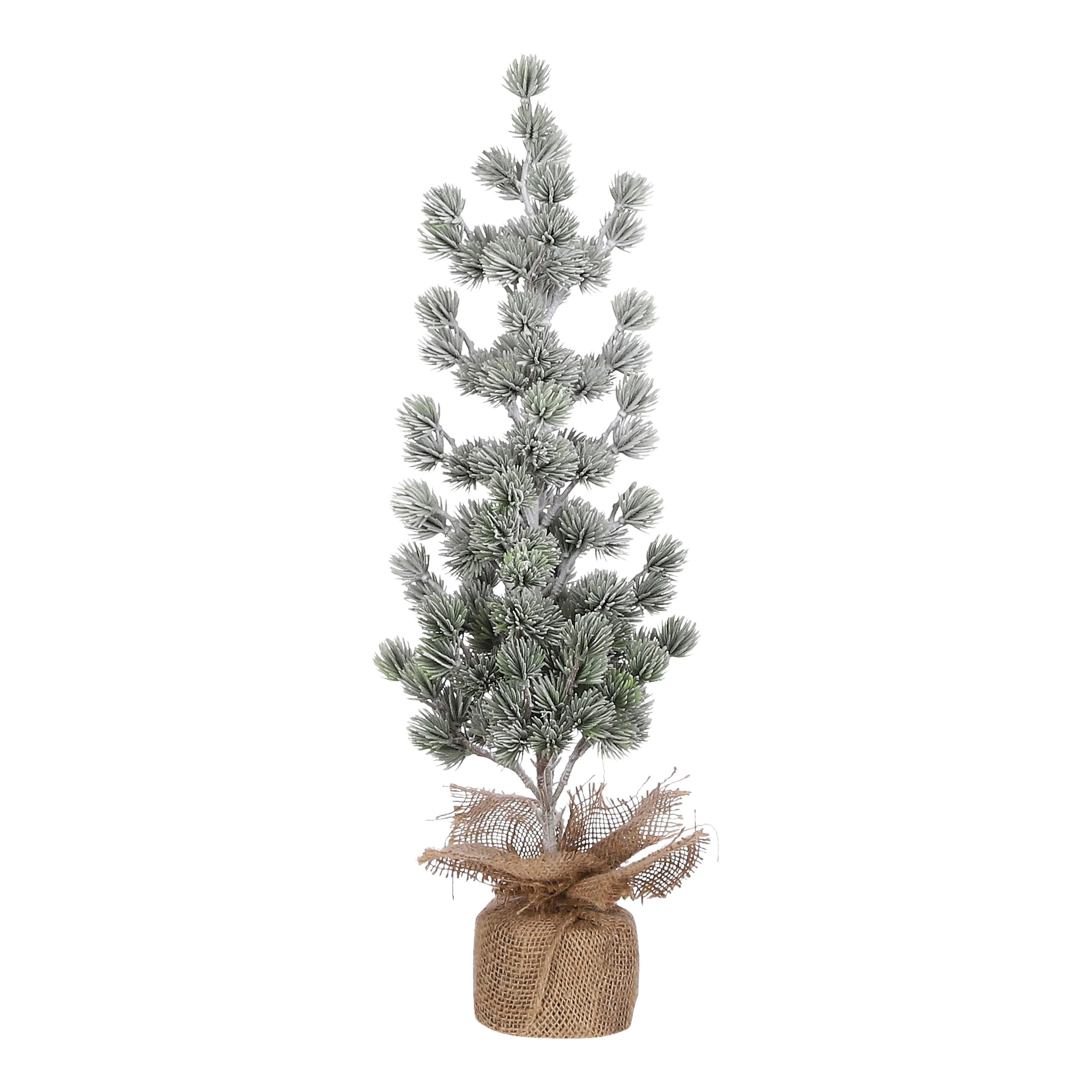 House of Seasons Kunstkerstboom in Jute – H55 x Ø25 cm – Groen Frosted