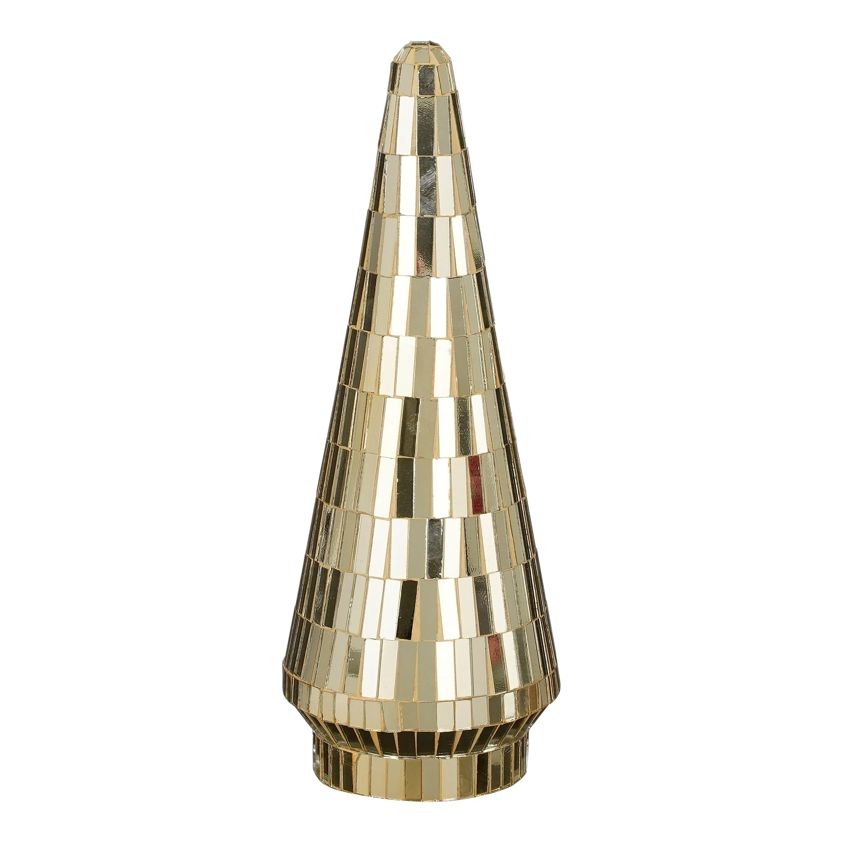 House of Seasons Decoratie Kerstboom – H33 x Ø13 cm – Glas – Goud