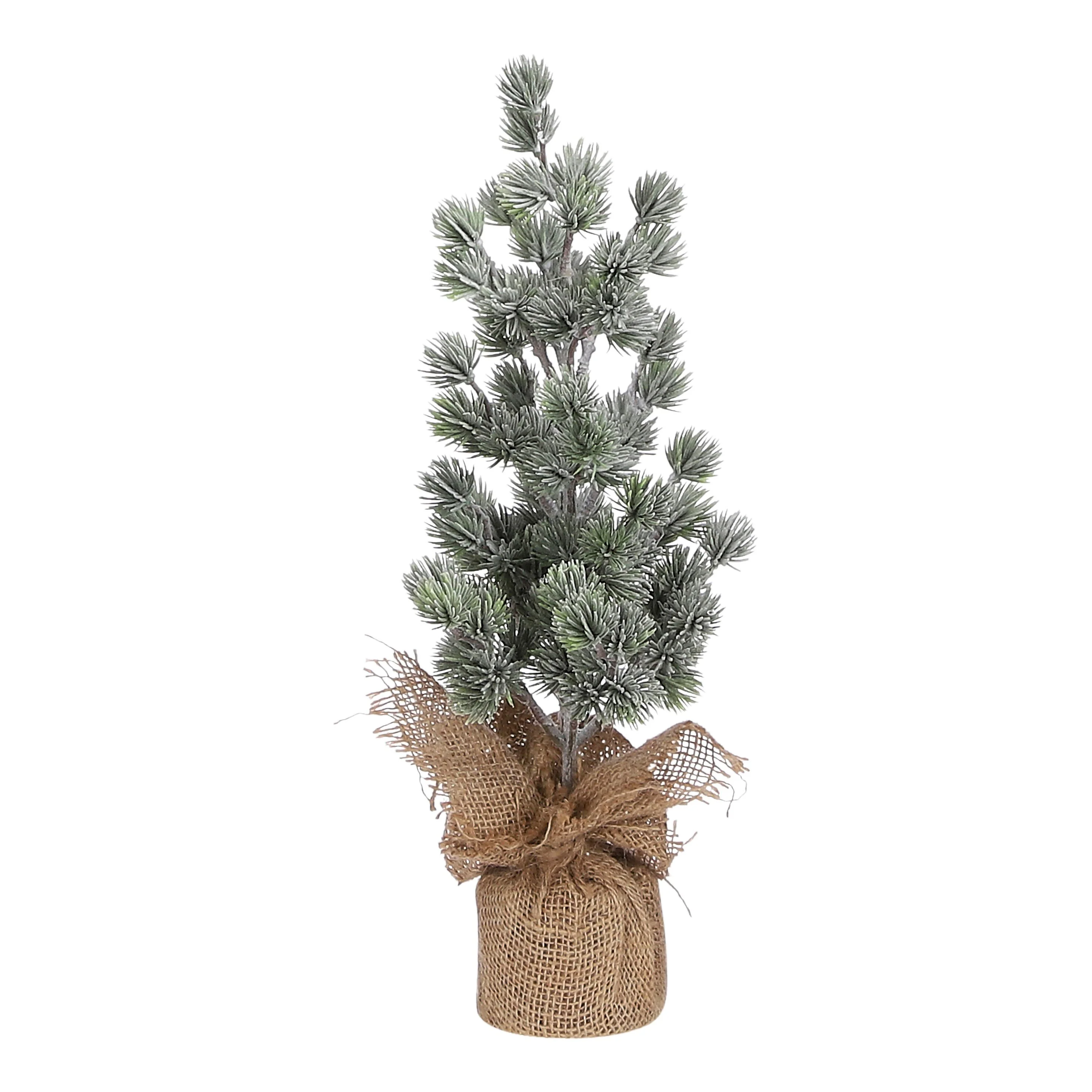 House of Seasons Kunstkerstboom in Jute – H45 x Ø23 cm – Groen Frosted