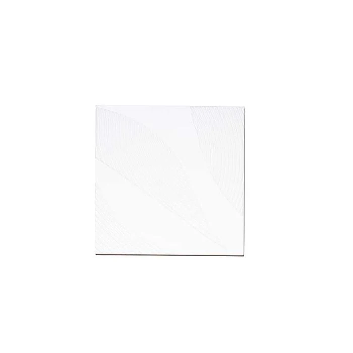 FurniLux Wanddeco Tazi groot vierkant wit – 90x90x3cm