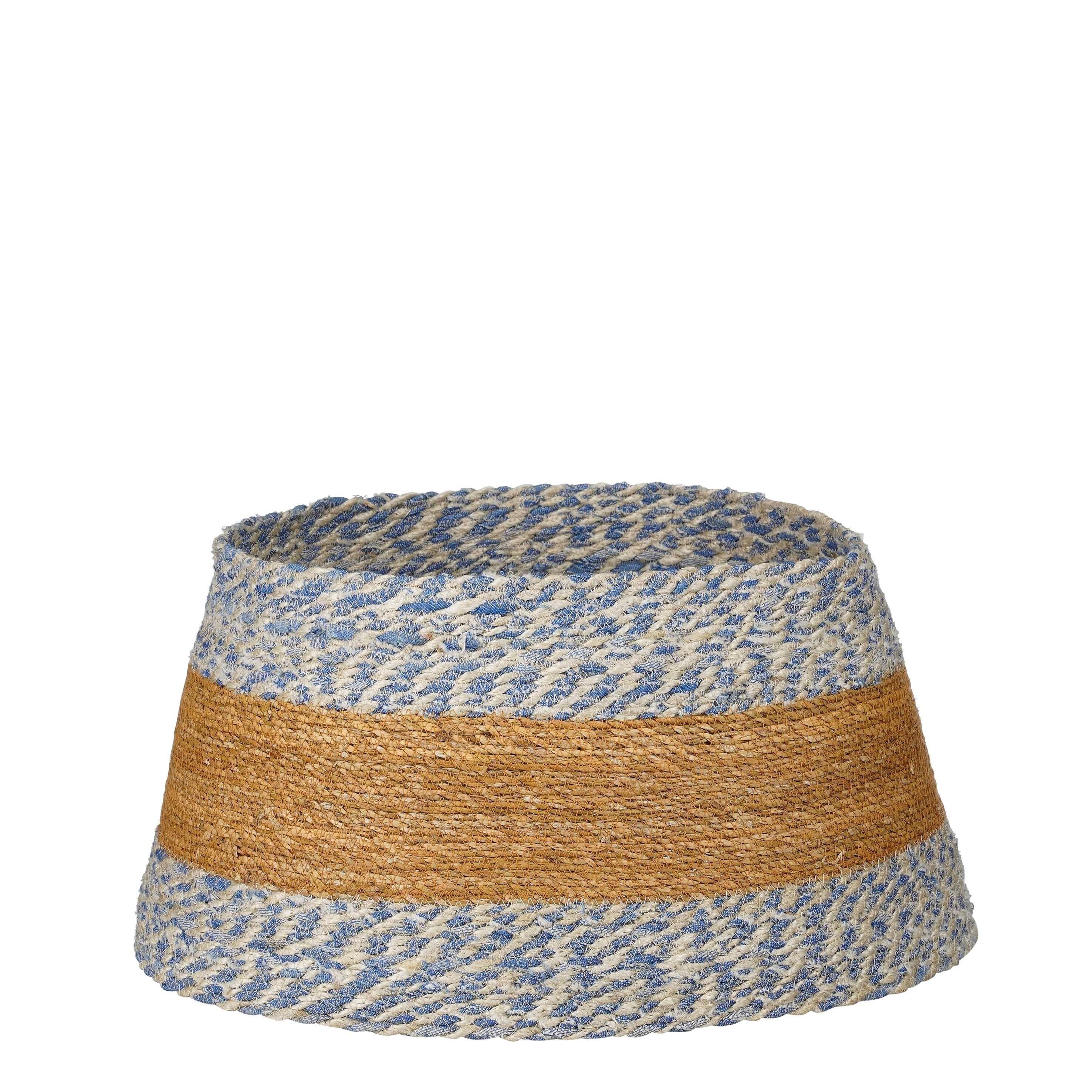 House of Seasons Kerstboomrok – H26 x Ø50 cm – Zeegras – Blauw