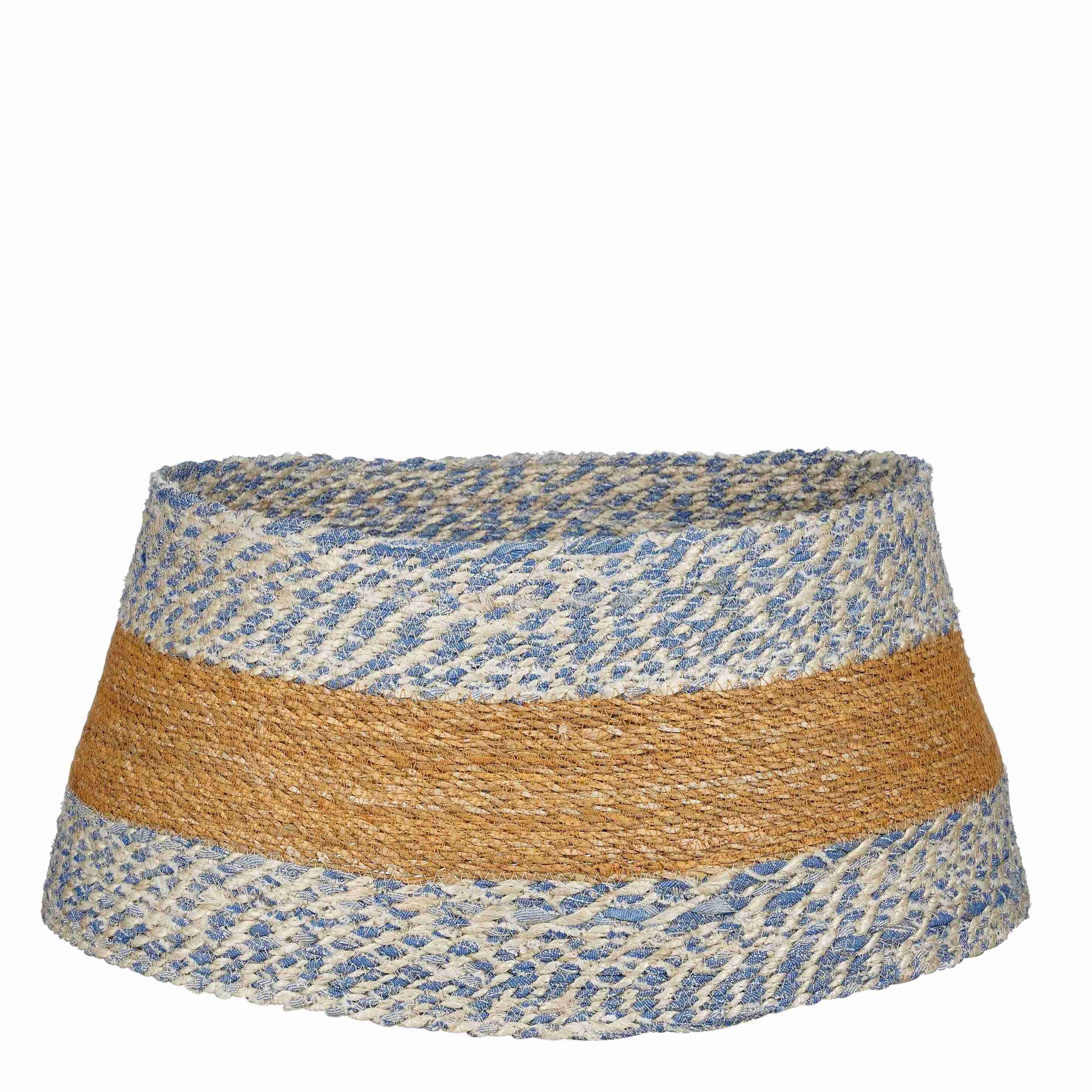 House of Seasons Kerstboomrok – H26 x Ø58 cm – Zeegras – Blauw