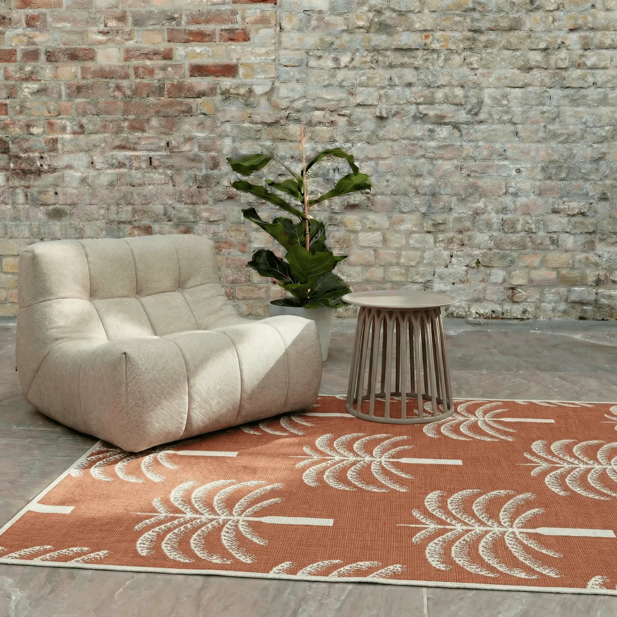 Buitenkleed Oase roest – Interieur05 – 200 x 290 cm