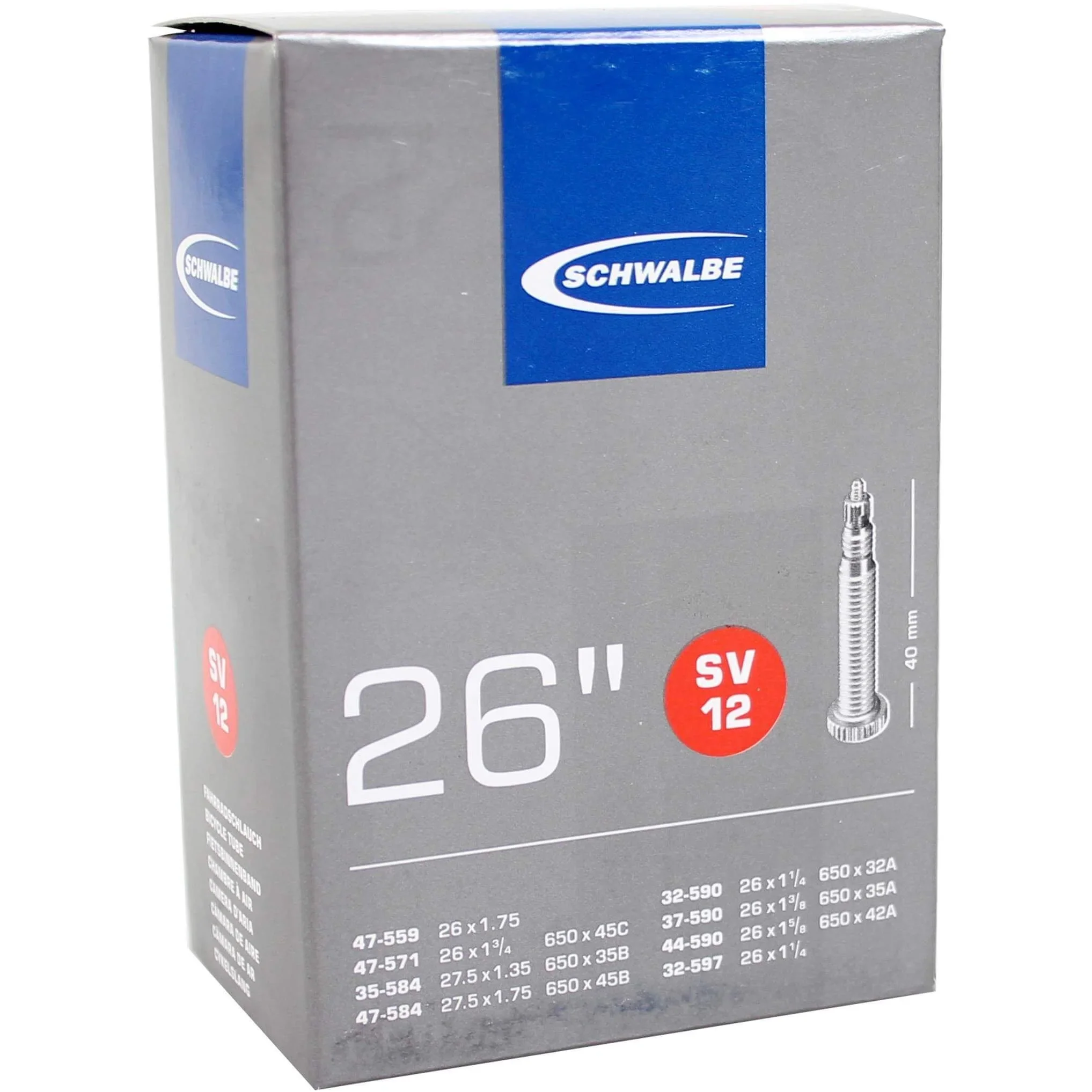 Binnenband Schwalbe SV12 26″ – 40mm Ventiel