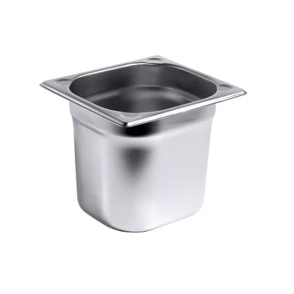 Gastronormbak RVS, 1/6 GN, H:15 cm, 2,4 L