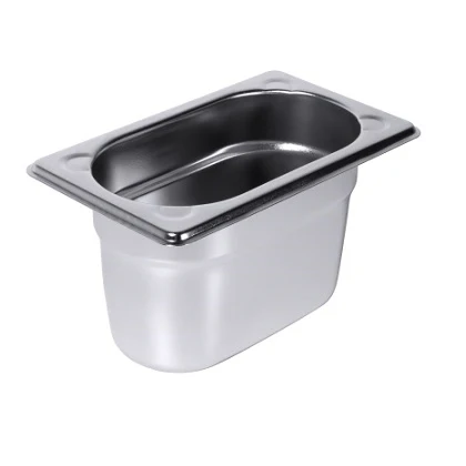 Gastronormbak RVS, 1/9 GN, H:10 cm, 1 L