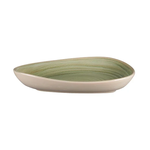 Bord Organic Diep, 24x19xH:4,5cm – Spot Emerald (Set van 12)