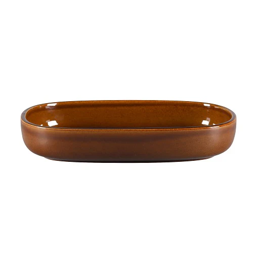 Bord Diep Ovaal, 26x18xH:4,5cm – Ease Honey (Set van 2)
