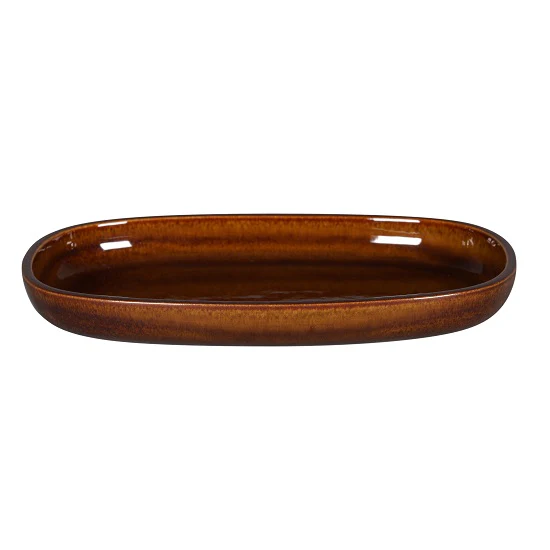 Bord Ovaal, 22,5x15xH:3,1cm – Ease Honey (Set van 12)