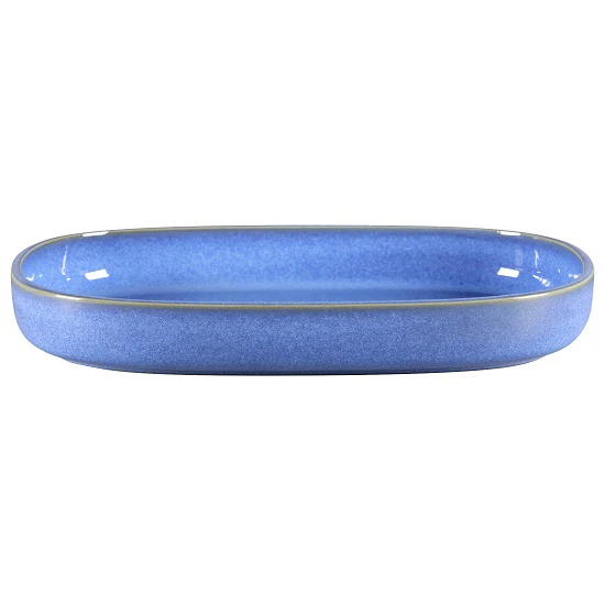 Bord Diep Ovaal, 33x23xH:4,5cm – Ease Cobalt (Set van 2)