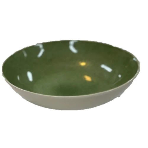 [UITVERKOCHT] Schaal Diep, 21 cm – Ariane Chrome Green (Set van 6)