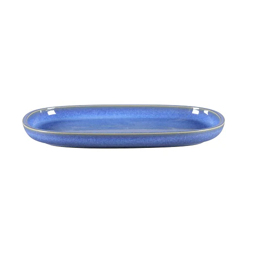 Bord Ovaal, 26x18xH:2,5cm – Ease Cobalt (Set van 6)