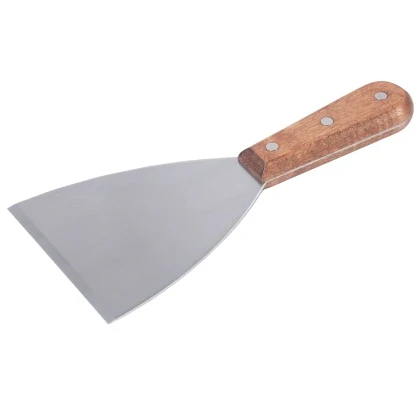 Plaatmes, Hout/RVS, 11,5x10xL:21,5 cm