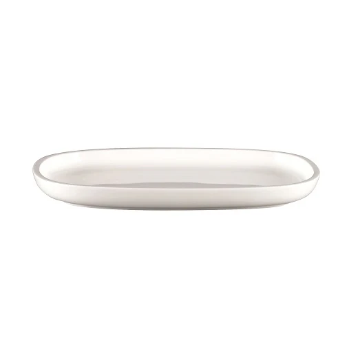 Bord Ovaal, 26x18xH:2,5cm – Ease White (Set van 6)