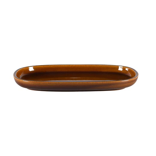 Bord Ovaal, 26x18xH:2,5cm – Ease Honey (Set van 6)