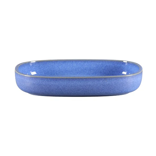 Bord Diep Ovaal, 26x18xH:4,5cm – Ease Cobalt (Set van 2)