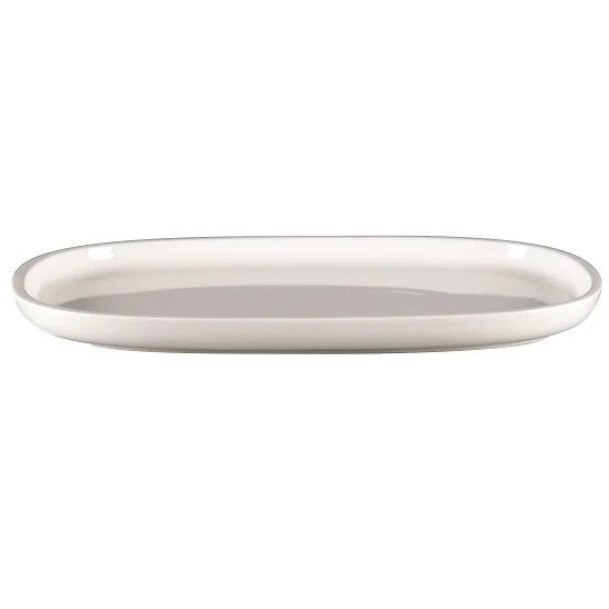 Bord Ovaal, 33x23xH:2,5cm – Ease White (Set van 6)