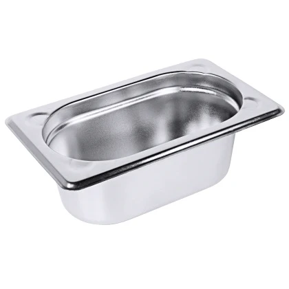 Gastronormbak RVS, 1/9 GN, H:6,5 cm, 0,6 L