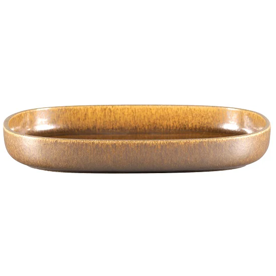 Bord Diep Ovaal, 33x23xH:4,5cm – Ease Rust (Set van 2)