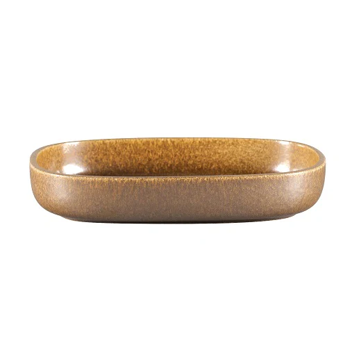 Bord Diep Ovaal, 26x18xH:4,5cm – Ease Rust (Set van 2)