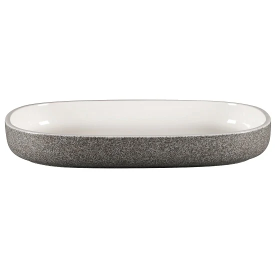 Bord Diep Ovaal, 33x23xH:4,5cm – Ease Dual (Set van 2)