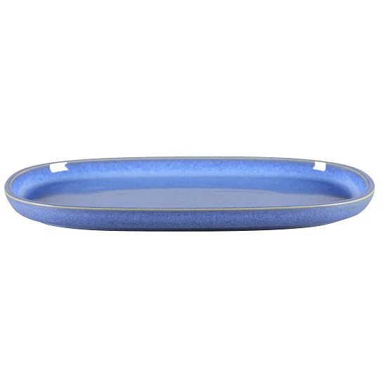 Bord Ovaal, 33x23xH:2,5cm – Ease Cobalt (Set van 6)