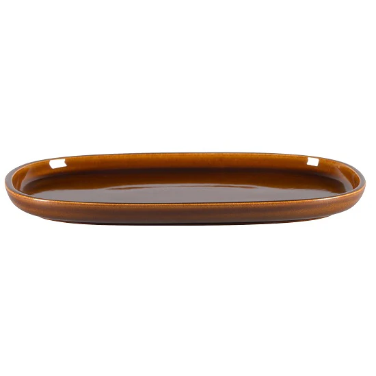 Bord Ovaal, 33x23xH:2,5cm – Ease Honey (Set van 6)