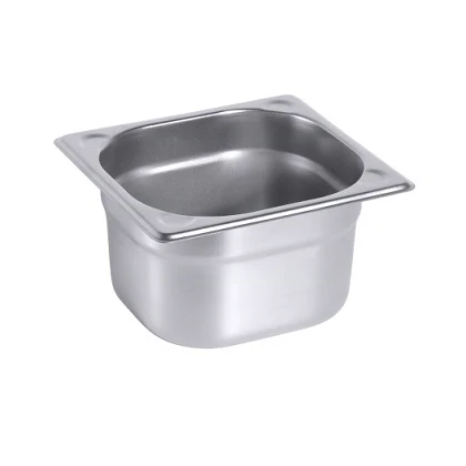 Gastronormbak RVS, 1/6 GN, H:10 cm, 1,3 L
