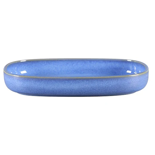 Bord Diep Ovaal, 30×20,4xH:4,5cm – Ease Cobalt (Set van 2)