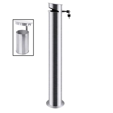 Rokerszuil Vloermodel, RVS, H:100 cm