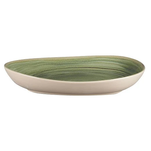 Bord Organic Diep, 28x23xH:5cm – Spot Emerald (Set van 12)