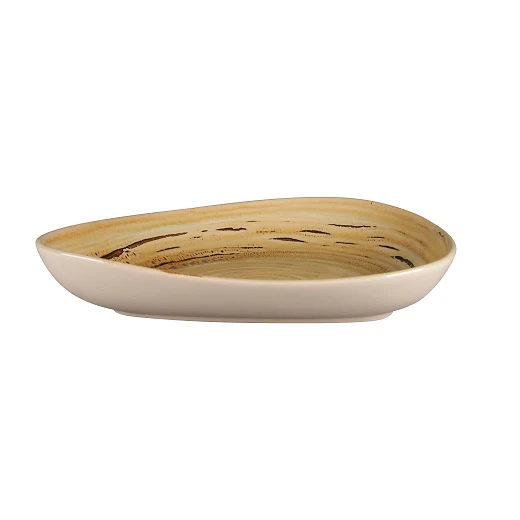 Bord Organic Diep, 24x19xH:4,5cm – Spot Garnet (Set van 12)