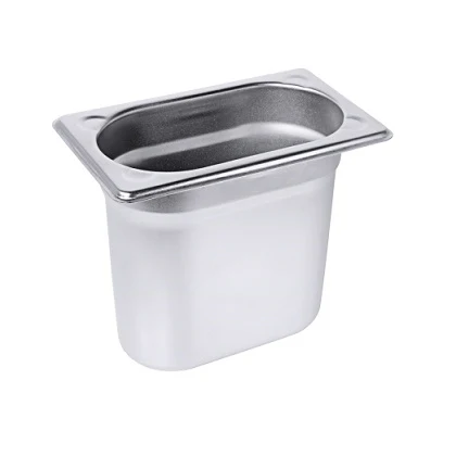 Gastronormbak RVS, 1/9 GN, H:15 cm, 1,5 L