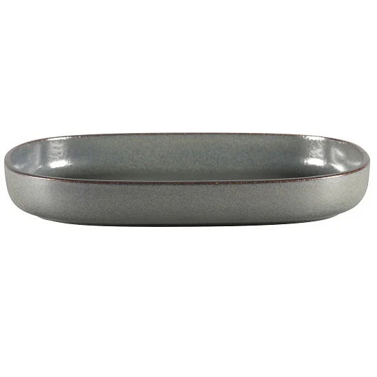 Bord Diep Ovaal, 33x23xH:4,5cm – Ease Caldera (Set van 2)