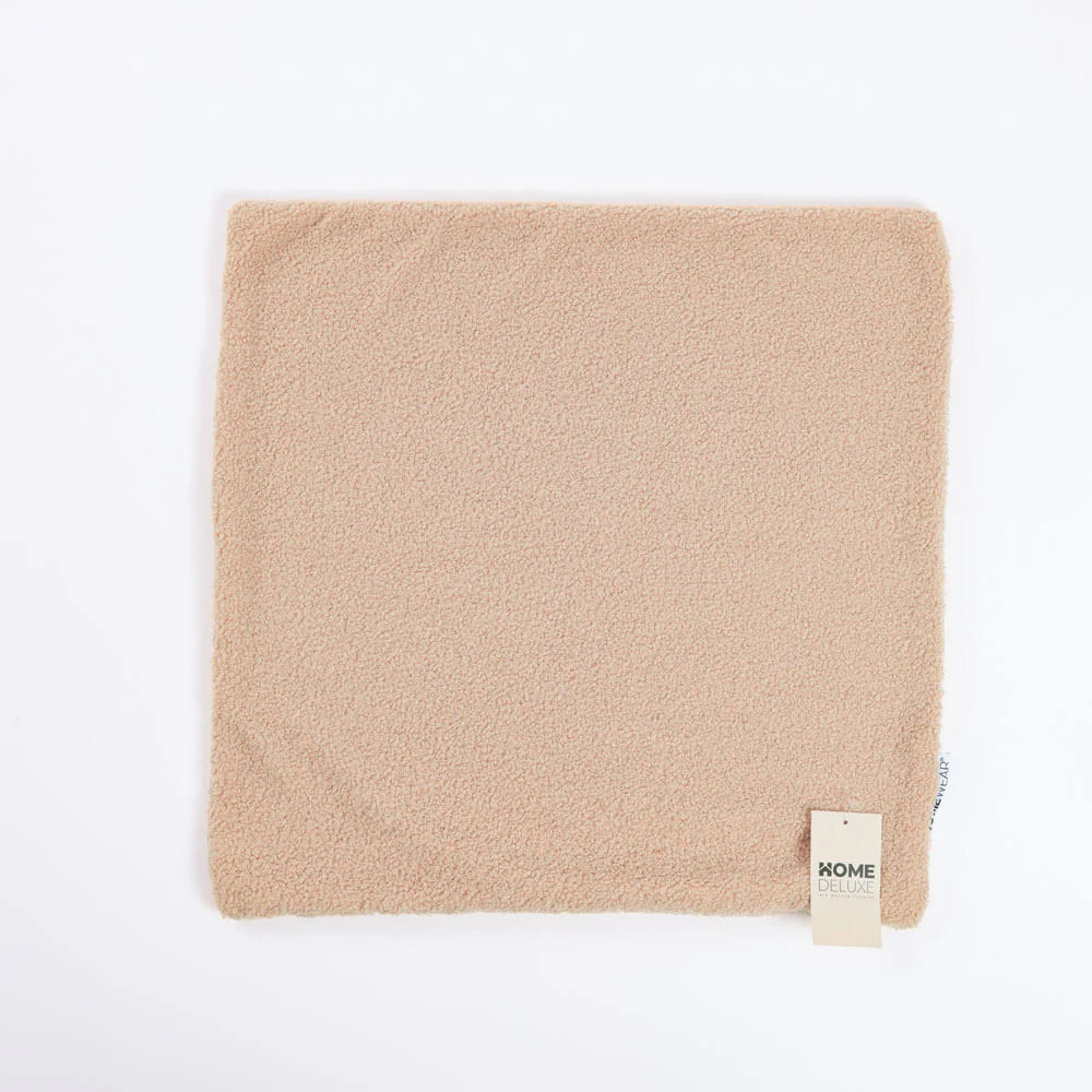 HOME DELUXE Bouclé kussenhoes PELO met kussenvulling – terracotta