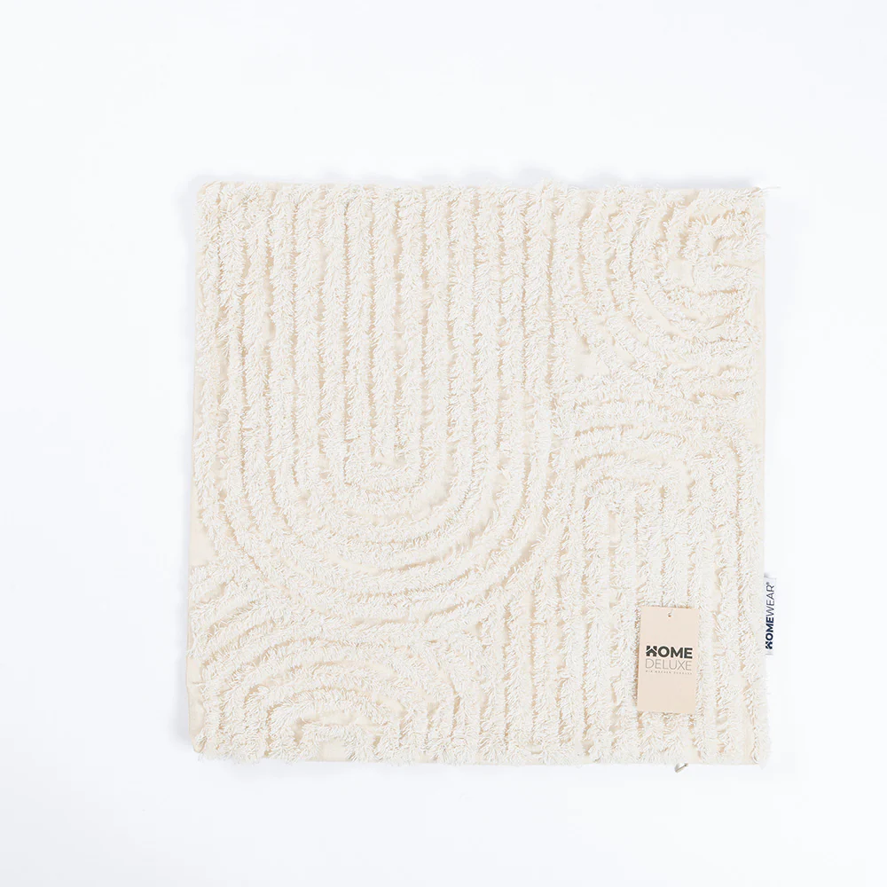 HOME DELUXE Getufte kussenhoes JARA Geometrisch – Crème