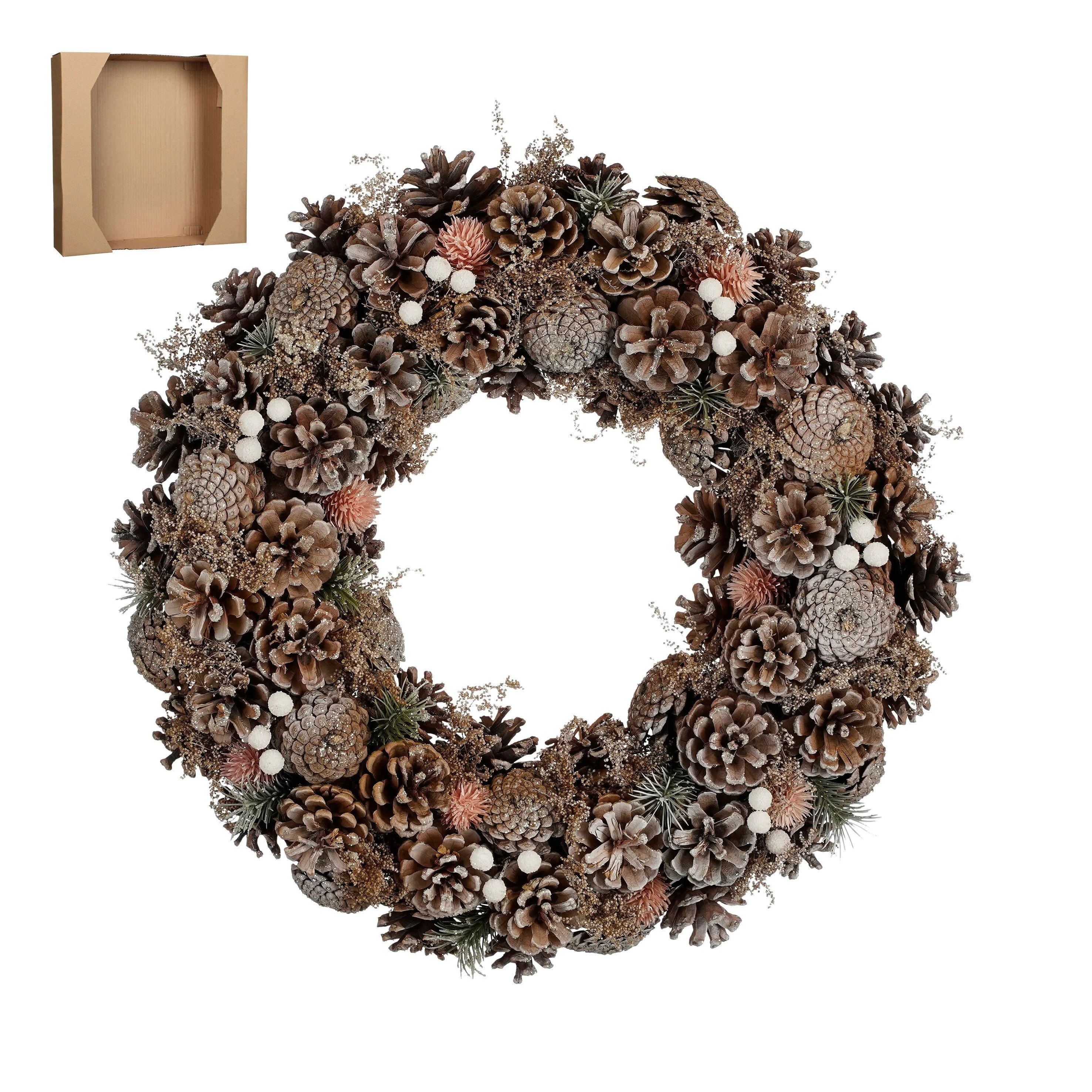 House of Seasons Kerstkrans – Ø50 cm – Perzik
