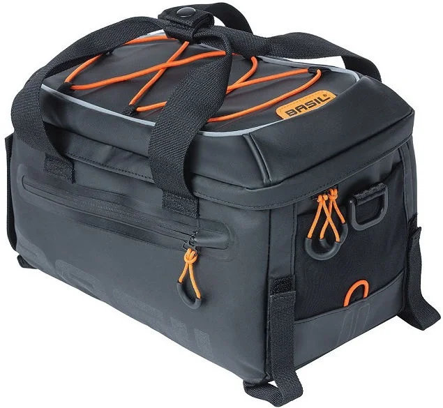 Bagagedragertas Basil Miles Tarpaulin – 7 Liter – Zwart / Oranje