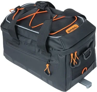 Bagagedragertas Basil Miles Tarpaulin MIK – 7 Liter – Zwart / Oranje