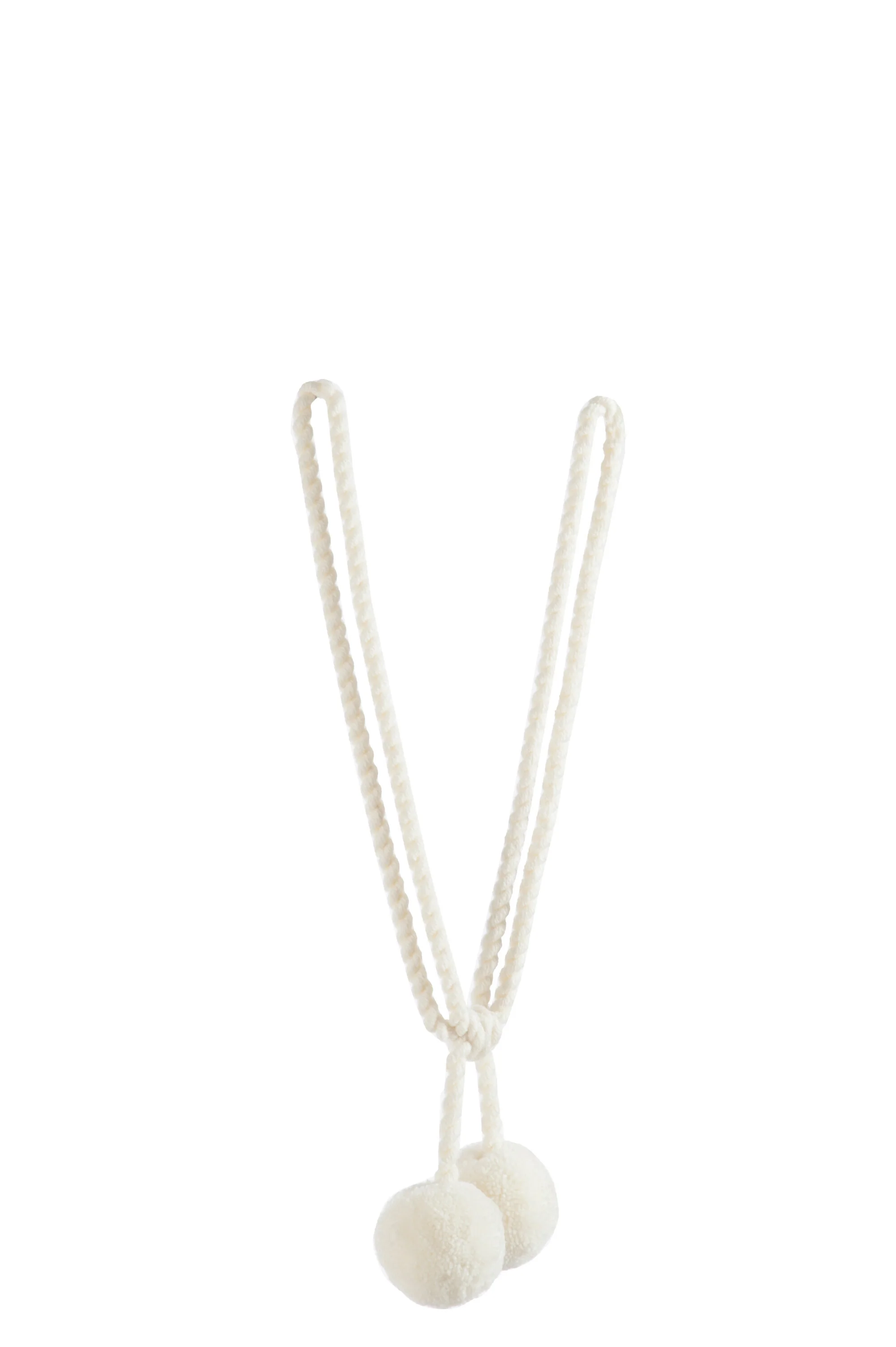 J-Line gordijn Kwast Bollen – katoen – beige
