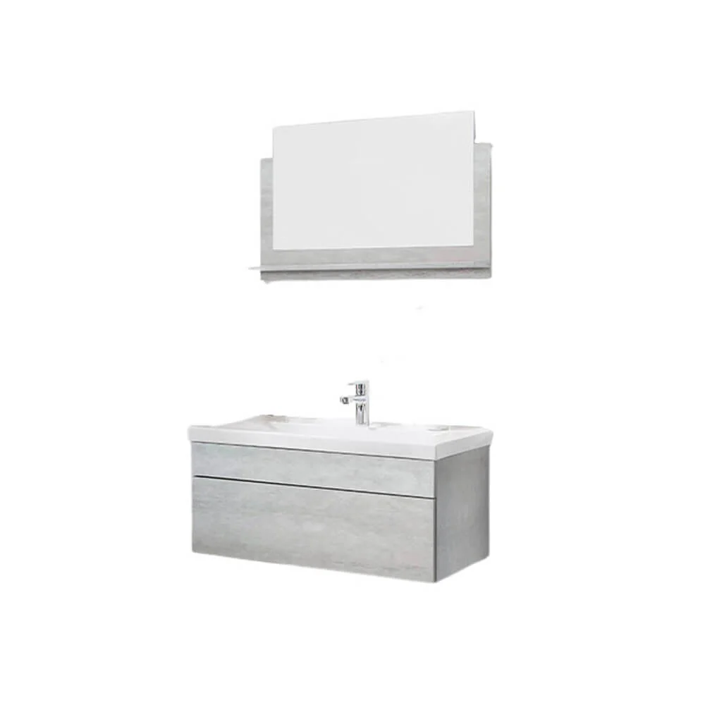 Home Deluxe Badkamermeubelset WANGEROOGE Grijs M