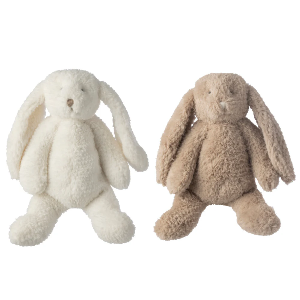 J-Line decoratie Konijn – polyresin – wit/beige – large – set van 2